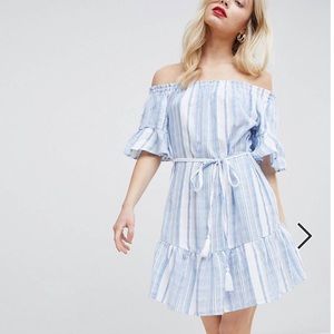 ASOS New Look Stripe Bardot Sundress